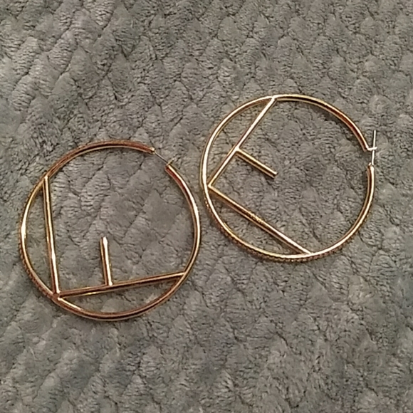 Fendi Jewelry - Fendi F logo hoop earings